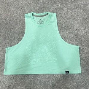 Adidas crop muscle tank size medium